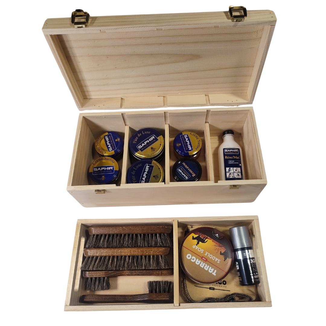 Kit de Mantenimiento de Zapatos de Cuero Liso SBDC (25% descuento)