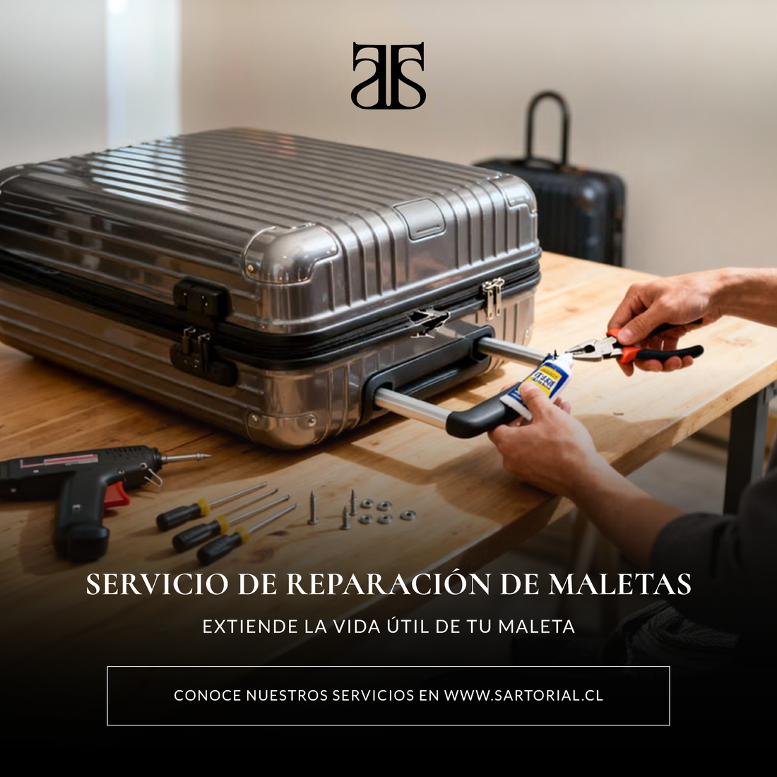 Taller Sartorial reparación de equipaje premium en Santiago
