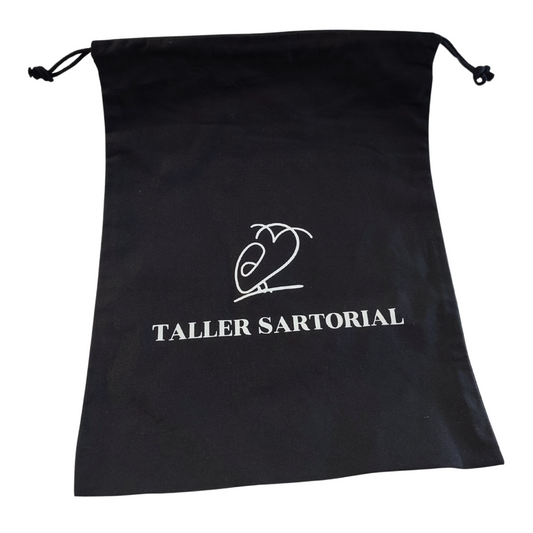 Bolsa de Algodón Negra con Logo Taller Sartorial