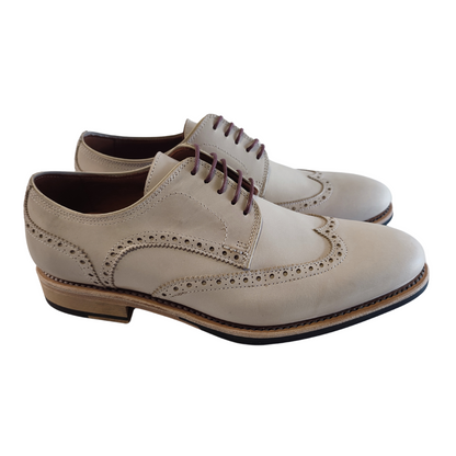 Zapatos Derby Quarter-Brogue con Pátina Artesanal