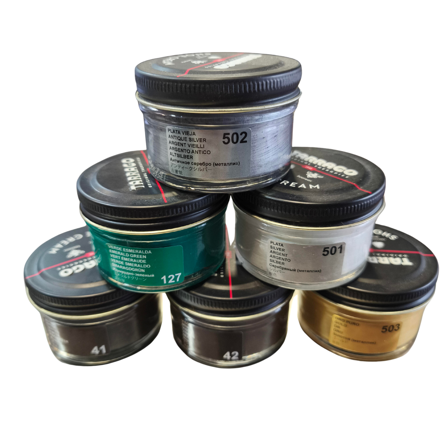 Kit 6 Colores de Shoe Cream Tarrago OT (30% descuento)